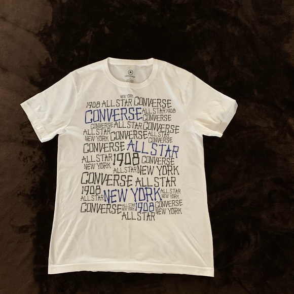 converse all star white t shirt